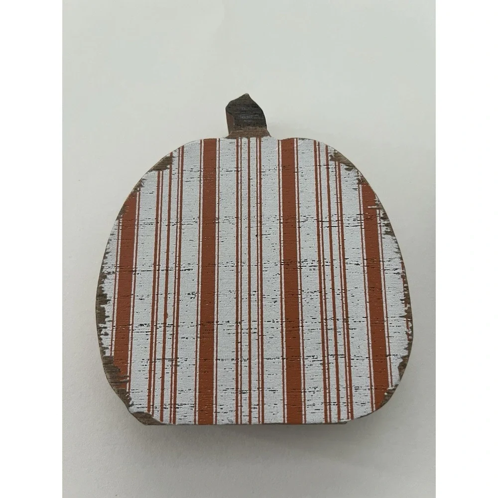 Fall Pumpkin Table Shelf Tray Decor 3 Piece Set Orange Black Gray‎ Autumn
